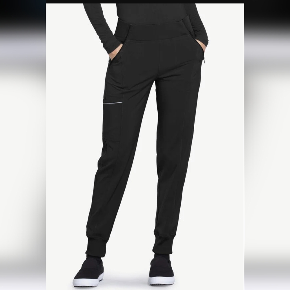 Infinity Black 5-Pocket STRETCH Tapered Jogger Cargo Scrub Pants